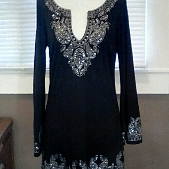 INC International Concepts Tops - INC long sleeve embellished tunic.  Size medium